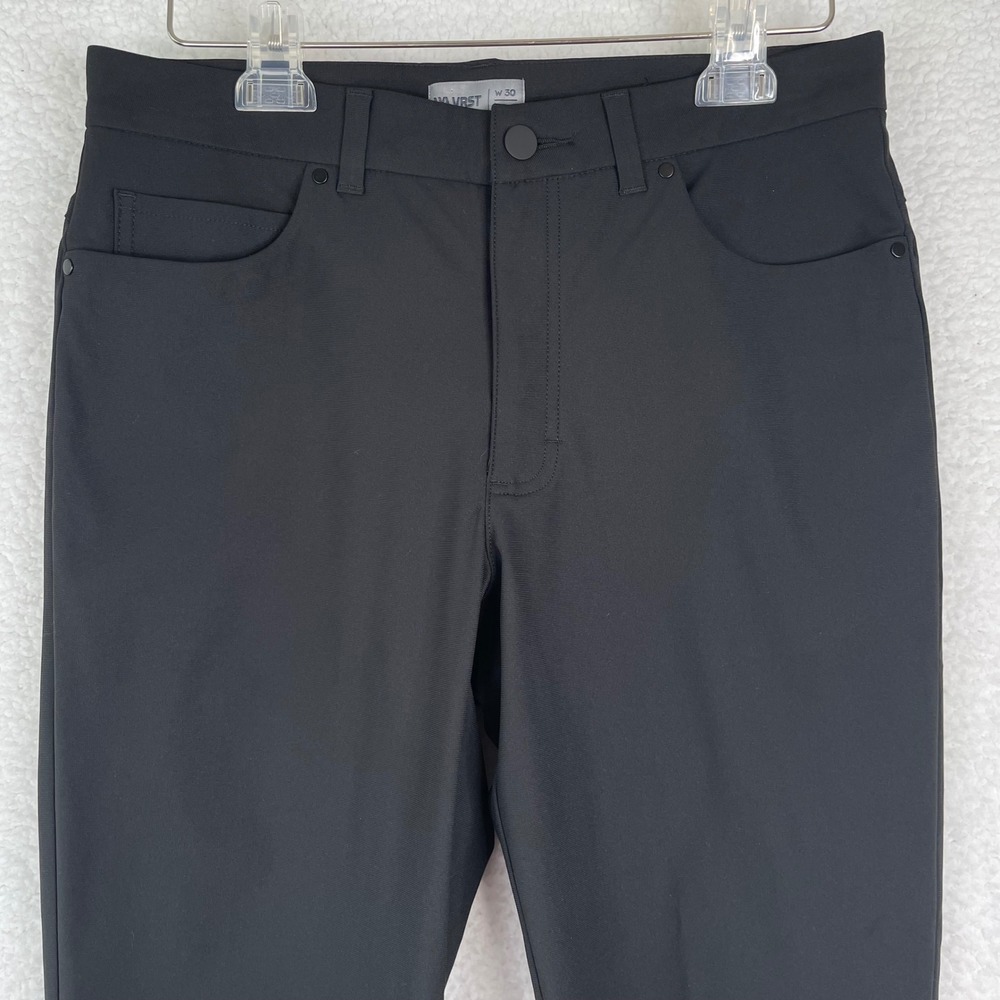 VRST Mens Limitless 5-Pocket Slim Fit Pants Black 30x30 Technical Stretch Travel